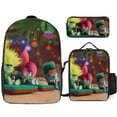 thumbnail image 1 of Trolls Band Together Anime Print School Bag 3 Pcs Set, Backpack, Lunch Bag, Pencil Storage Bag, 1 of 8