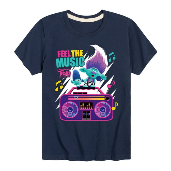 Trolls - Band Together - Feel The Music - Toddler and Youth Short Sleeve Graphic T-Shirt
