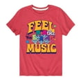 thumbnail image 1 of Trolls - Band Together - Feel The Music - Toddler and Youth Short Sleeve Graphic T-Shirt, 1 of 5
