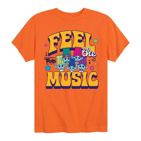 Trolls - Band Together - Feel The Music - Toddler and Youth Short Sleeve Graphic T-Shirt