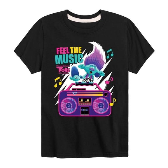 Trolls - Band Together - Feel The Music - Toddler and Youth Short Sleeve Graphic T-Shirt