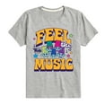 thumbnail image 1 of Trolls - Band Together - Feel The Music - Toddler and Youth Short Sleeve Graphic T-Shirt, 1 of 5