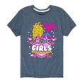 thumbnail image 1 of Trolls - Band Together - Girls Rule The World - Toddler and Youth Short Sleeve Graphic T-Shirt, 1 of 5