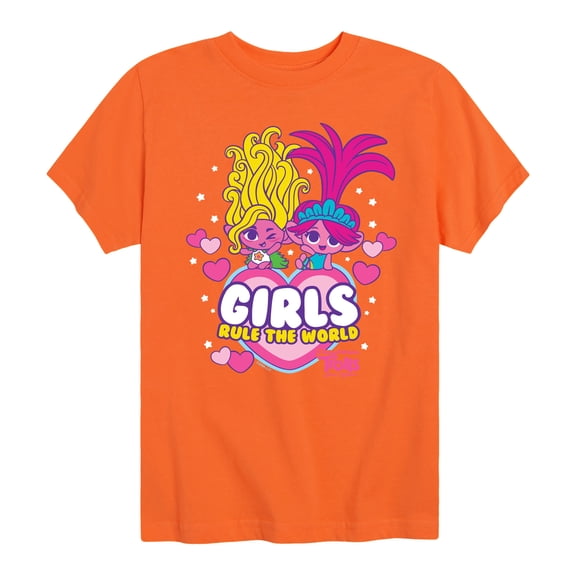 Trolls - Band Together - Girls Rule The World - Toddler and Youth Short Sleeve Graphic T-Shirt