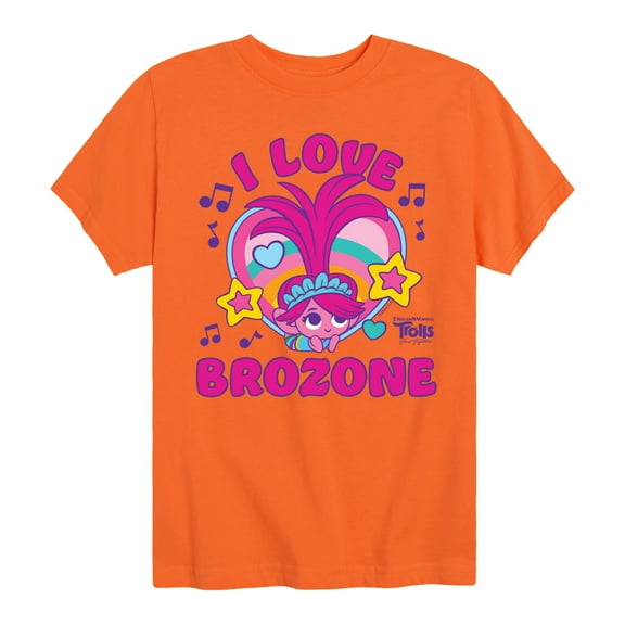 Trolls - Band Together - Poppy I Love Brozone - Toddler and Youth Short Sleeve Graphic T-Shirt