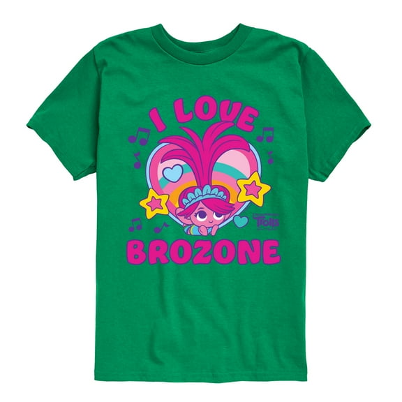 Trolls - Band Together - Poppy I Love Brozone - Toddler and Youth Short Sleeve Graphic T-Shirt