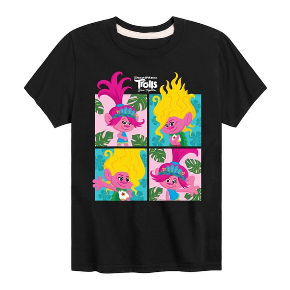 Trolls - Band Together - Poppy Viva Grid - Toddler and Youth Short Sleeve Graphic T-Shirt