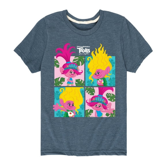 Trolls - Band Together - Poppy Viva Grid - Toddler and Youth Short Sleeve Graphic T-Shirt