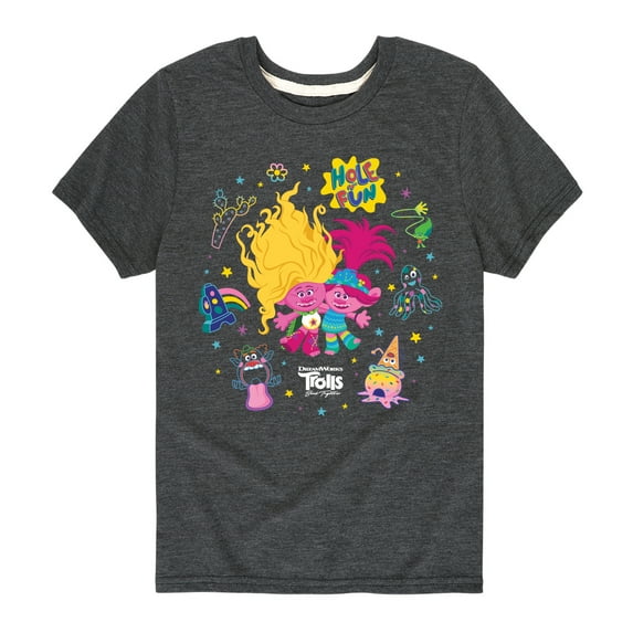 Trolls - Band Together - Poppy Viva Neon Golf - Toddler and Youth Short Sleeve Graphic T-Shirt