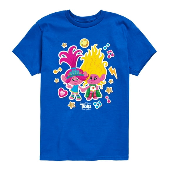 Trolls - Band Together - Poppy Viva Stickers - Toddler and Youth Short Sleeve Graphic T-Shirt