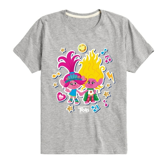 Trolls - Band Together - Poppy Viva Stickers - Toddler and Youth Short Sleeve Graphic T-Shirt