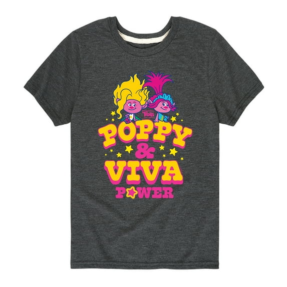 Trolls - Band Together - Poppy and Viva Power - Toddler and Youth Short Sleeve Graphic T-Shirt
