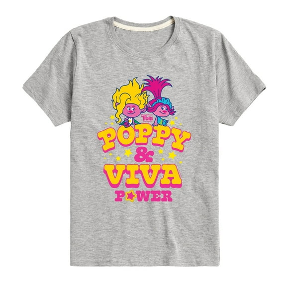 Trolls - Band Together - Poppy and Viva Power - Toddler and Youth Short Sleeve Graphic T-Shirt