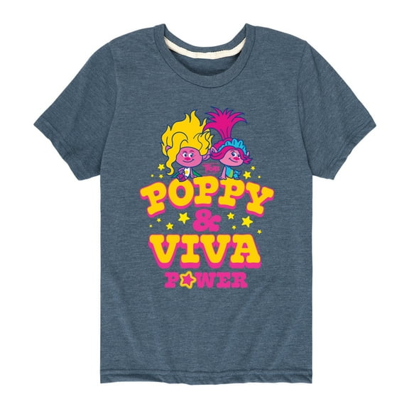 Trolls - Band Together - Poppy and Viva Power - Toddler and Youth Short Sleeve Graphic T-Shirt