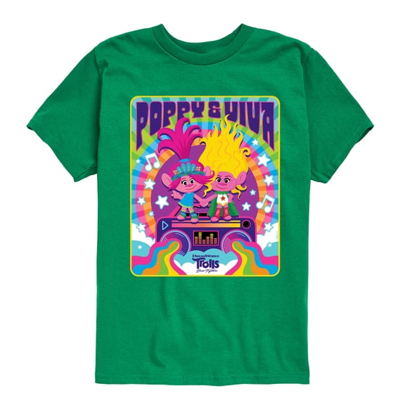Trolls - Band Together - Poppy and Viva - Toddler and Youth Short Sleeve Graphic T-Shirt