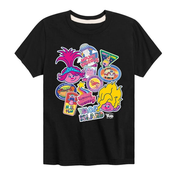 Trolls - Band Together - Road Trip Stickers - Toddler and Youth Short Sleeve Graphic T-Shirt
