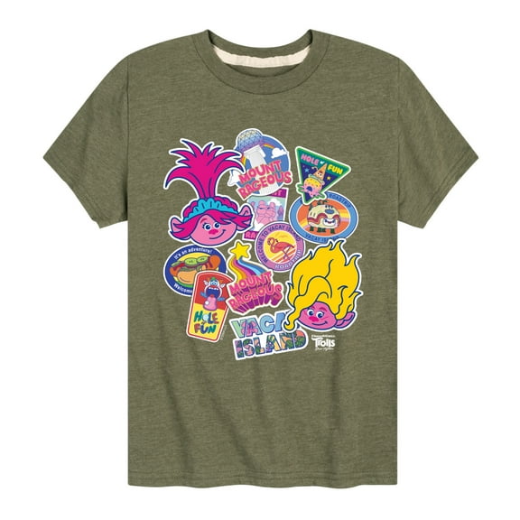 Trolls - Band Together - Road Trip Stickers - Toddler and Youth Short Sleeve Graphic T-Shirt