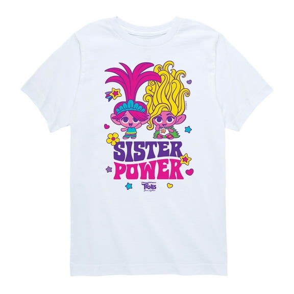 Trolls - Band Together - Sister Power - Toddler and Youth Short Sleeve Graphic T-Shirt