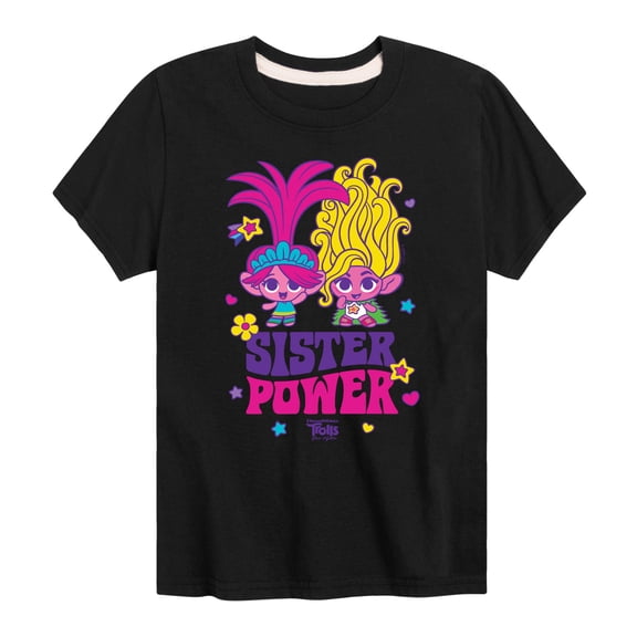 Trolls - Band Together - Sister Power - Toddler and Youth Short Sleeve Graphic T-Shirt