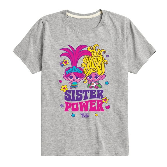 Trolls - Band Together - Sister Power - Toddler and Youth Short Sleeve Graphic T-Shirt