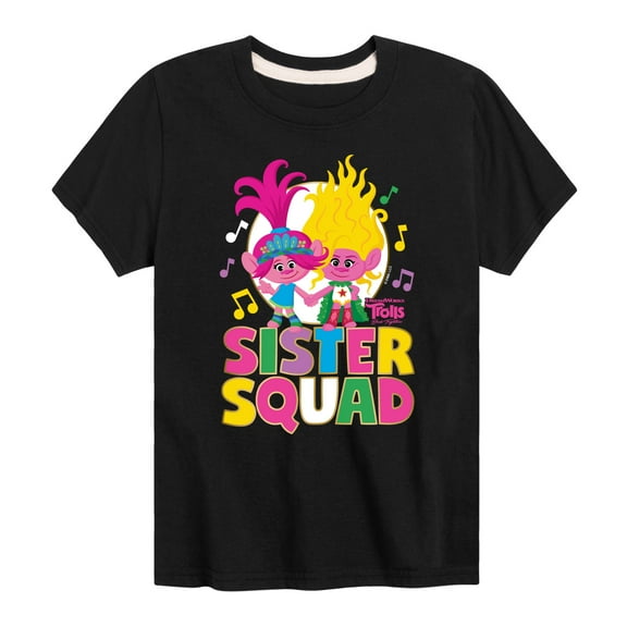 Trolls - Band Together - Sister Squad - Toddler and Youth Short Sleeve Graphic T-Shirt
