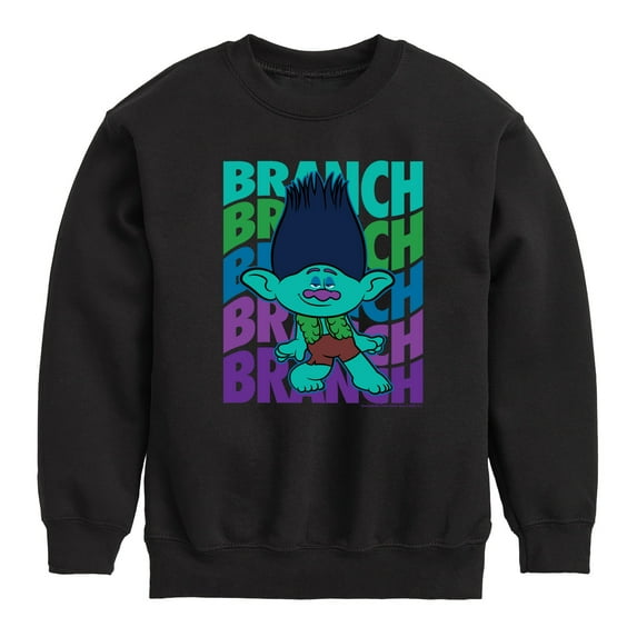 Trolls - Branch Stacked - Toddler & Youth Crewneck Fleece Sweatshirt
