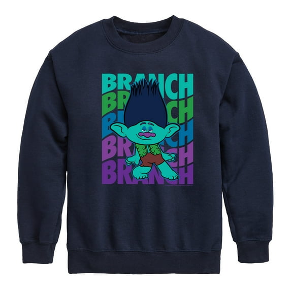 Trolls - Branch Stacked - Toddler & Youth Crewneck Fleece Sweatshirt