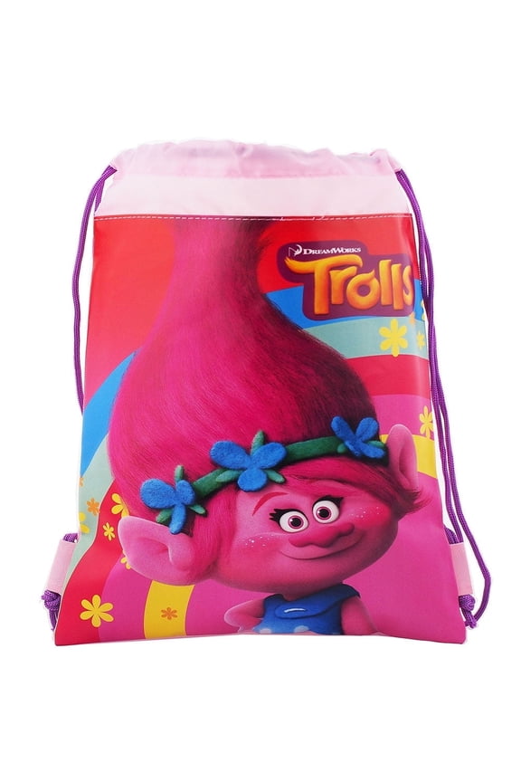 Trolls Character Pink Drawstring Bag