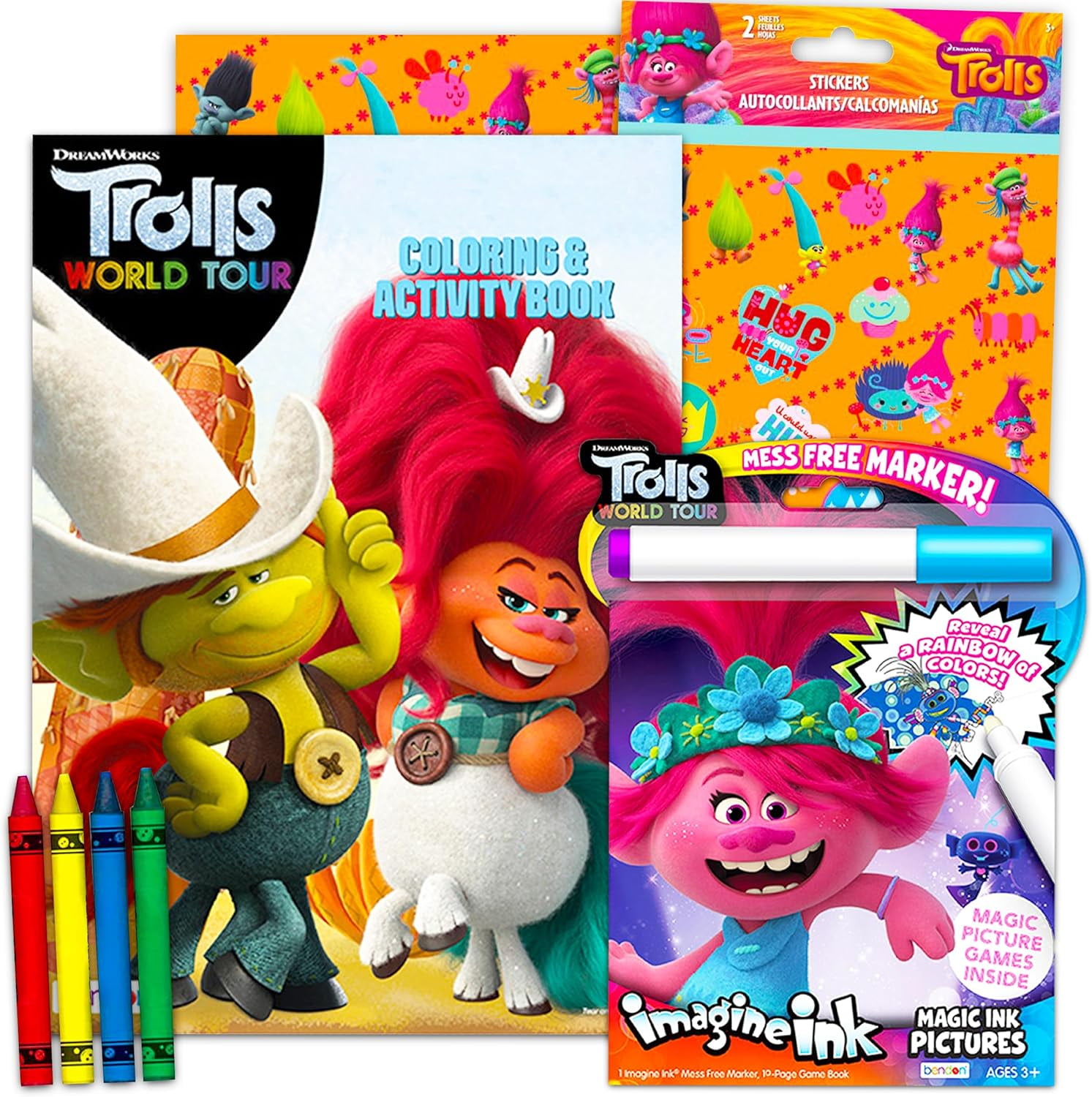 Trolls Coloring and Activity Set Bundle - Imagine Ink, Coloring Book