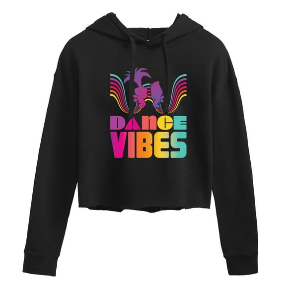 Trolls - Dance Vibes Poppy Branch - Juniors Cropped Pullover Hoodie
