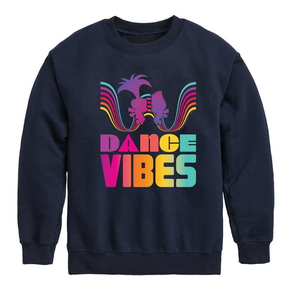 Trolls - Dance Vibes Poppy Branch - Toddler & Youth Crewneck Fleece Sweatshirt