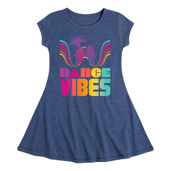 Trolls - Dance Vibes Poppy Branch - Toddler & Youth Girls Fit & Flare Dress