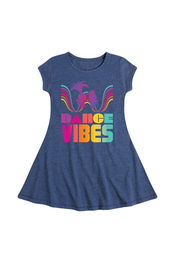 - Dance Vibes Poppy Branch - Toddler & Youth Girls Fit & Flare Dress
