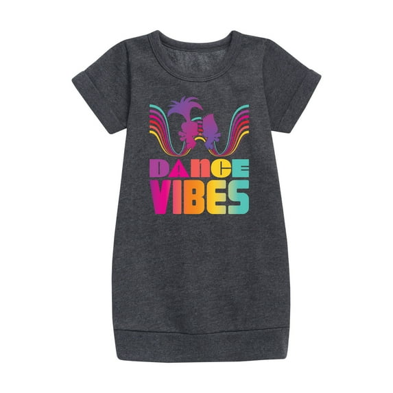 Trolls - Dance Vibes Poppy Branch - Toddler & Youth Girls Fleece Dress