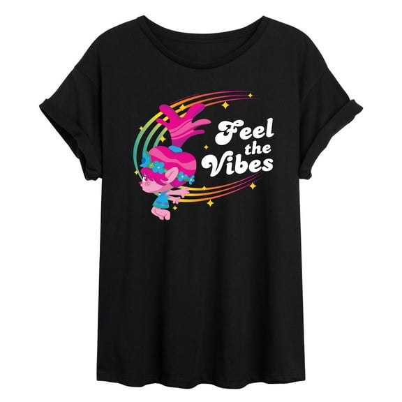 Trolls - Feel The Vibes - Juniors Ideal Flowy Muscle T-Shirt