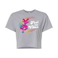 thumbnail image 1 of Trolls - Feel The Vibes Poppy - Juniors Cropped Cotton Blend T-Shirt, 1 of 5