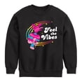 thumbnail image 1 of Trolls - Feel The Vibes Poppy - Toddler & Youth Crewneck Fleece Sweatshirt, 1 of 5