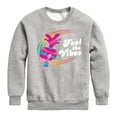 thumbnail image 1 of Trolls - Feel The Vibes Poppy - Toddler & Youth Crewneck Fleece Sweatshirt, 1 of 5
