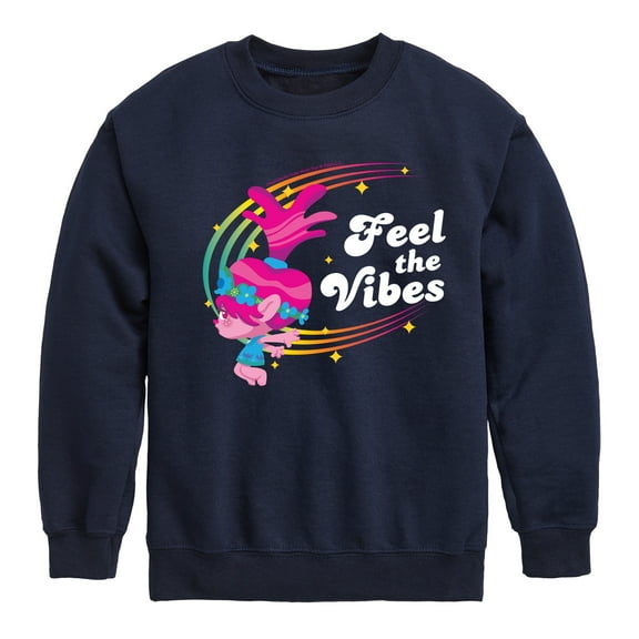 Trolls - Feel The Vibes Poppy - Toddler & Youth Crewneck Fleece Sweatshirt
