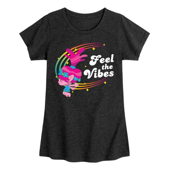 Trolls - Feel The Vibes Poppy - Toddler & Youth Girls Short Sleeve Graphic T-Shirt