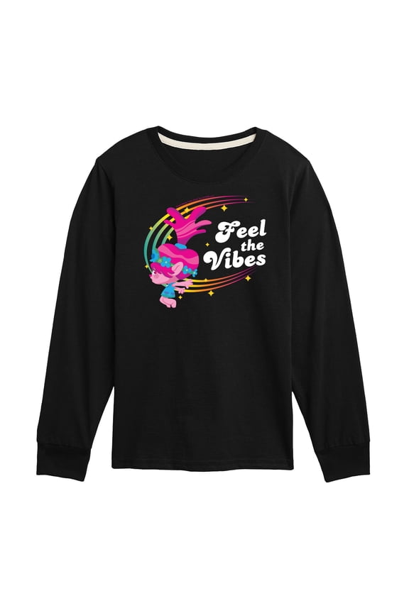 - Feel The Vibes Poppy - Toddler & Youth Long Sleeve Graphic T-Shirt