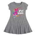thumbnail image 1 of Trolls - Feel The Vibes - Toddler & Youth Girls Fit & Flare Dress, 1 of 1