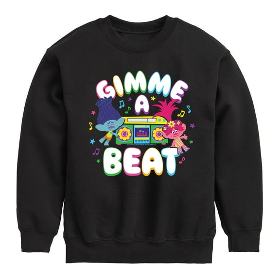 Trolls - Gimme A Beat Branch and Poppy - Toddler & Youth Crewneck Fleece Sweatshirt