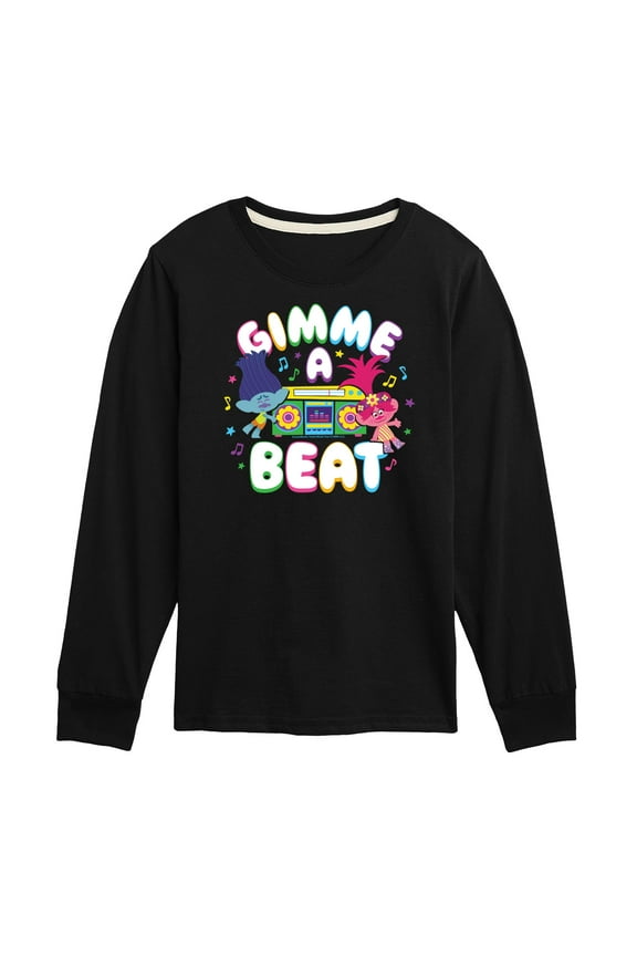 - Gimme A Beat Branch and Poppy - Toddler & Youth Long Sleeve Graphic T-Shirt