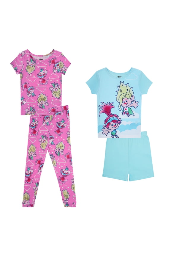 Girls Short Sleeve and Pant Pajama Set, Sizes 4-10