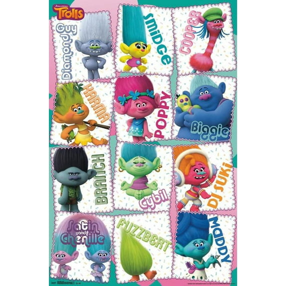 Trolls - Grid Poster and Poster Clip Bundle