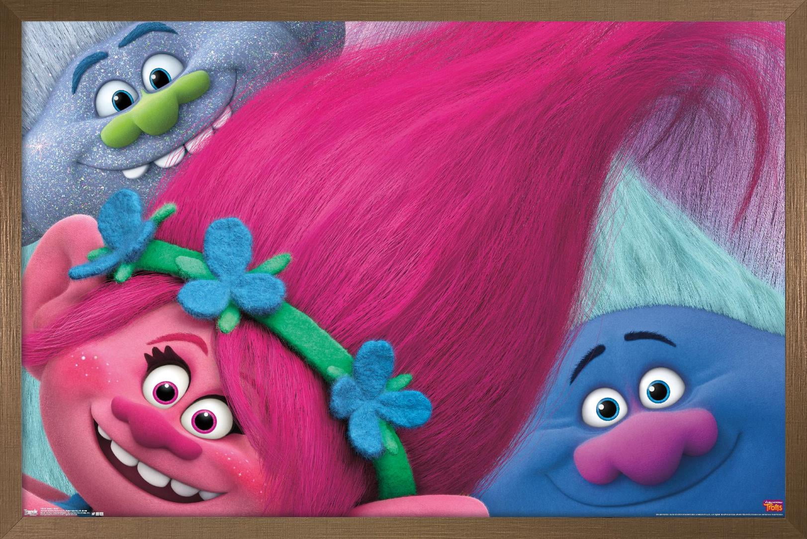 Trolls - Hair Wall Poster, 22.375" x 34" Framed
