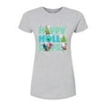 thumbnail image 1 of Trolls Movie - Christmas - Happy Holla Days - Poppy, Branch, & Guy Diamond - Juniors Fitted Graphic T-Shirt, 1 of 5