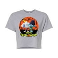 thumbnail image 1 of Trolls - Happy Trolloween Branch and Cloud Guy - Juniors Cropped Cotton Blend T-Shirt, 1 of 5