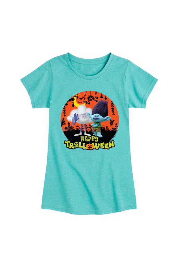 - Happy Trolloween Branch and Cloud Guy - Toddler & Youth Girls Short Sleeve Graphic T-Shirt